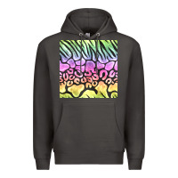 Smoke neon rainbow safari seamless pattern Premium Hoodie - BundleAndBundleShop