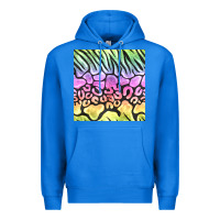True Royal neon rainbow safari seamless pattern Premium Hoodie - BundleAndBundleShop