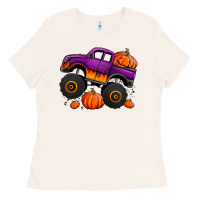 Halloween Jack O Lantern Monster Truck Ladies Tee | Teevron