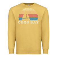 Antique Gold Coos Bay Or Vintage Sailboat 70S Throwback Sunset Premium Sweatshirt - minhPixels