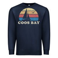 Navy Coos Bay Or Vintage Sailboat 70S Throwback Sunset Premium Sweatshirt - minhPixels
