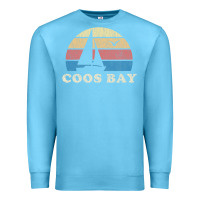 Ocean Blue Coos Bay Or Vintage Sailboat 70S Throwback Sunset Premium Sweatshirt - minhPixels