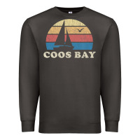 Smoke Coos Bay Or Vintage Sailboat 70S Throwback Sunset Premium Sweatshirt - minhPixels