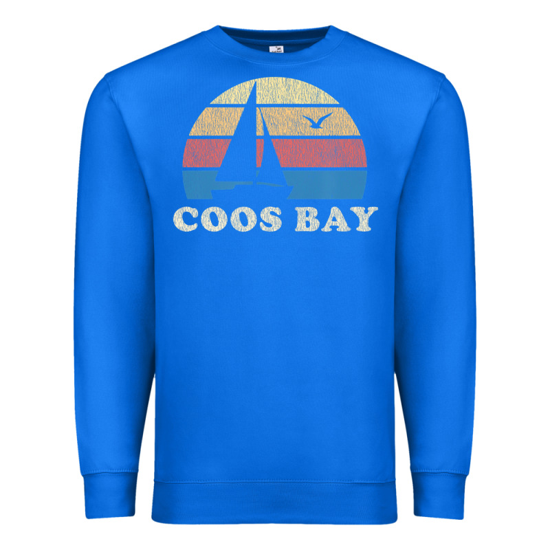 Coos Bay Or Vintage Sailboat 70s Throwback Sunset Premium Sweatshirt by minhPixels | Teevron