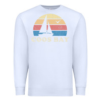 White Coos Bay Or Vintage Sailboat 70S Throwback Sunset Premium Sweatshirt - minhPixels