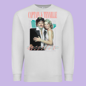 Captain Tennille Retro Fan Art Design Gift Premium Sweatshirt Designed By Minhpixels