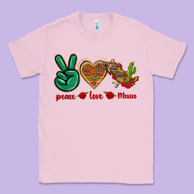 Peace Love Mexico Classic Tee Designed By Texasbilliewilder