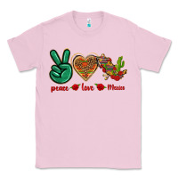 Bubblegum Pink Peace Love Mexico Classic Tee - texasbilliewilder