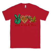 Red Peace Love Mexico Classic Tee - texasbilliewilder