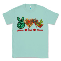 Seafoam Peace Love Mexico Classic Tee - texasbilliewilder