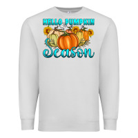 Dove Grey hello pumpkin season Premium Sweatshirt - Artiststas
