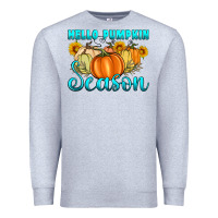 Heather Grey hello pumpkin season Premium Sweatshirt - Artiststas