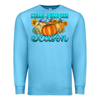 Ocean Blue hello pumpkin season Premium Sweatshirt - Artiststas