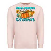 Pale Pink hello pumpkin season Premium Sweatshirt - Artiststas