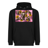 Black Baby elephant sunflowers kid's bottle Heavyweight Hoodie - Artiststas