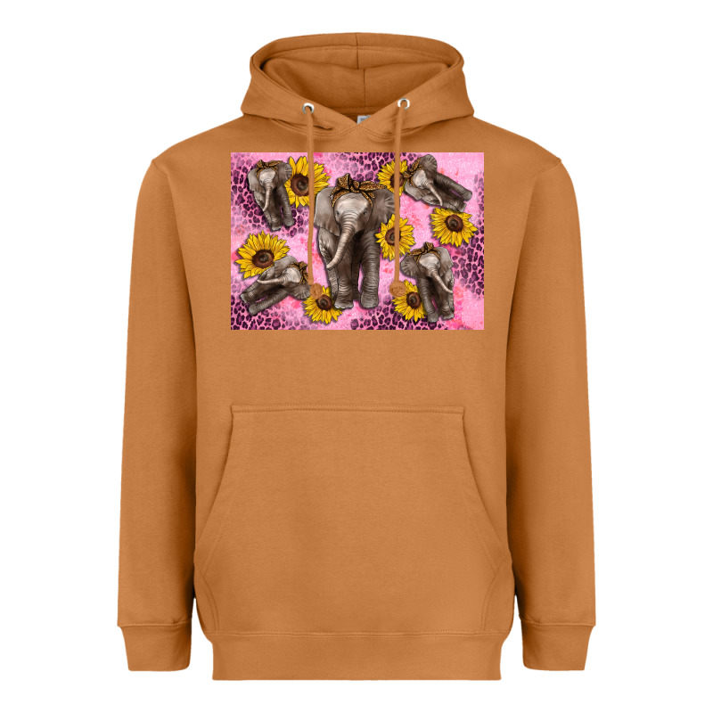 Baby Elephant Sunflowers Kid's Bottle Heavyweight Hoodie by Artiststas | Teevron