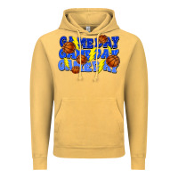 Vintage Mustard Game day game day game day lightning bolt Vintage Hoodie - HowdyJamesFarm