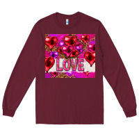 Burgundy love heart shaped balloons tumbler hjf Long Sleeve Tee - HowdyJamesFarm