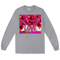 Heather Grey love heart shaped balloons tumbler hjf Long Sleeve Tee - HowdyJamesFarm