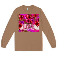 Toasted Coconut love heart shaped balloons tumbler hjf Long Sleeve Tee - HowdyJamesFarm