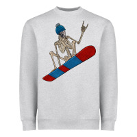 Skeleton Snowboard Heavyweight Sweatshirt | Teevron