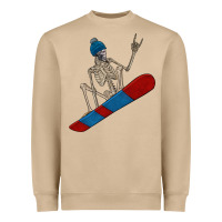 Mushroom skeleton snowboard Heavyweight Sweatshirt - FaDigitalArtStudio