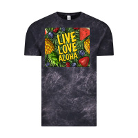 Cloud Black live love aloha Vintage Tee - TumblerDesignByShophia