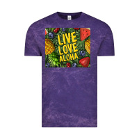 Cloud Purple live love aloha Vintage Tee - TumblerDesignByShophia