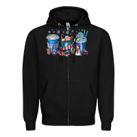 Black Christmas Coffee Zipper Hoodie - CowhideDigitalArt