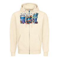 Sandshell Christmas Coffee Zipper Hoodie - CowhideDigitalArt