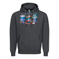 Smoke Christmas Coffee Zipper Hoodie - CowhideDigitalArt