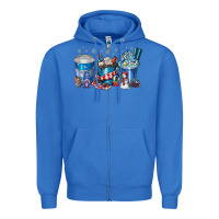 True Royal Christmas Coffee Zipper Hoodie - CowhideDigitalArt
