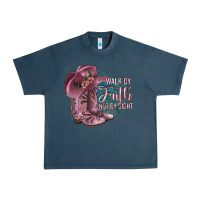 Midnight Navy Walk By Faith Not By Sight Urban Heavy Tee - JahusDesignShop