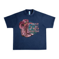 Navy Walk By Faith Not By Sight Urban Heavy Tee - JahusDesignShop