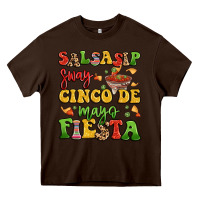 Chocolate Brown salsasip sway cinco de mayo fiesta Heavy Core Tee - LillyAllenDesigns