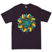 Plum sunflower gemstone leopard Premium Tee - Artiststas