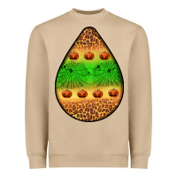 Halloween Pumpkin Teardrop Heavyweight Sweatshirt | Teevron