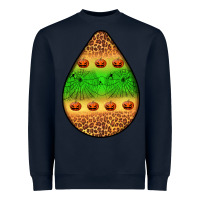 Navy halloween pumpkin teardrop Heavyweight Sweatshirt - BundleAndBundleShop