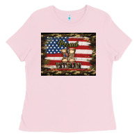 Bubblegum Pink proud veteran veterans day Ladies Tee - Jasminsmagicworld