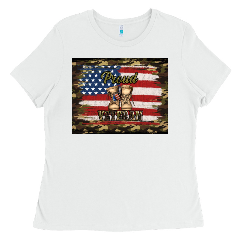 Proud Veteran Veterans Day Ladies Tee by Jasminsmagicworld | Teevron