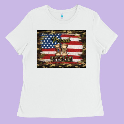 Proud Veteran Veterans Day Ladies Tee Designed By Jasminsmagicworld