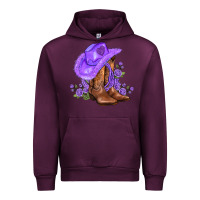 Mauve Wine purple cowgirl  and roses Urban Hoodie - AdoDesignShop