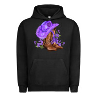 Pigment Black purple cowgirl  and roses Urban Hoodie - AdoDesignShop