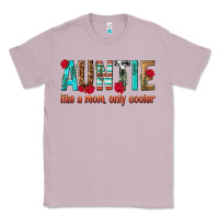 Lilac Auntie Like a Mom Only Cooler Classic Tee - texasbilliewilder