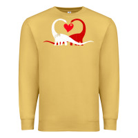 Antique Gold funny hearts love dinosaur valentine s day gift boys girls Premium Sweatshirt - minhPixels