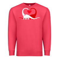 Cardinal funny hearts love dinosaur valentine s day gift boys girls Premium Sweatshirt - minhPixels