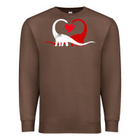 Chestnut funny hearts love dinosaur valentine s day gift boys girls Premium Sweatshirt - minhPixels