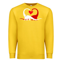 Lemon funny hearts love dinosaur valentine s day gift boys girls Premium Sweatshirt - minhPixels