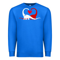 True Royal funny hearts love dinosaur valentine s day gift boys girls Premium Sweatshirt - minhPixels