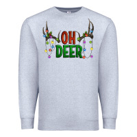 Heather Grey Oh deer christmas Premium Sweatshirt - Artiststas